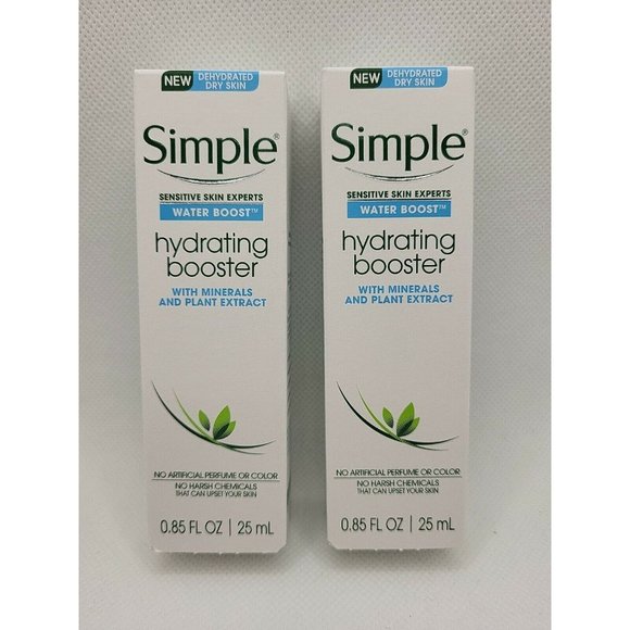 Simple Other - Simple Hydrating Booster For Dehydrated Dry Skin Water Boost, (Two), Brand New